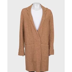 Sonia Rykiel Brown Mixed Knit Button-Up Cardigan, Size S